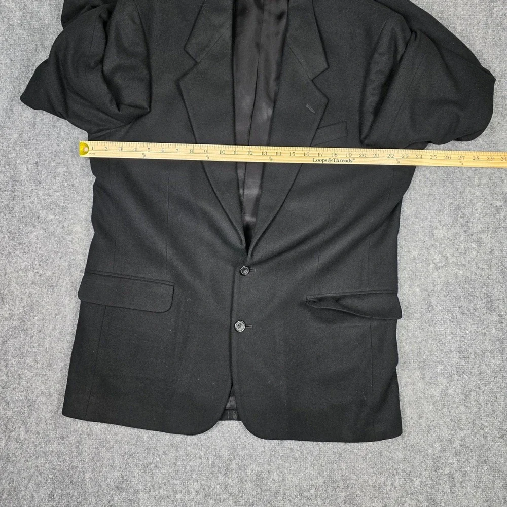 Oscar de la Renta Blazer Mens 42L Wool Cashmere Black Tailored Sport Coat Luxury